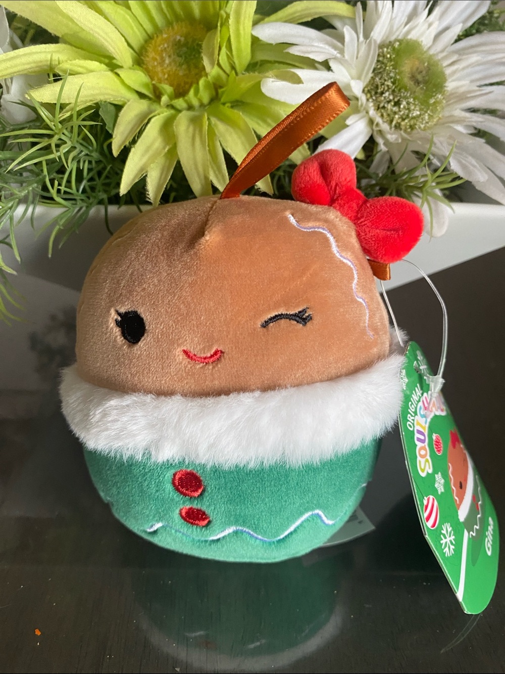 New🌈 Squishmallows Gina Plush Gingerbread Girl holiday ornament